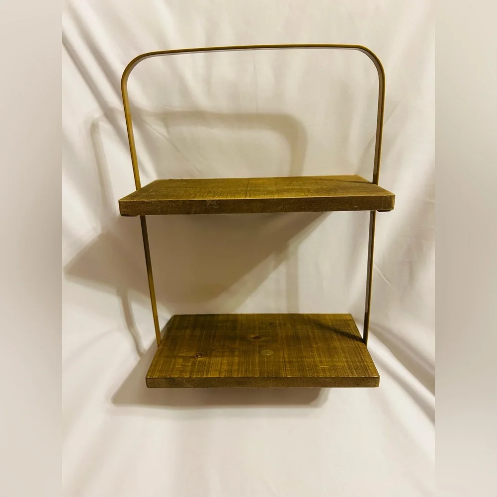 Rustic Brown Wooden Wall Shelf